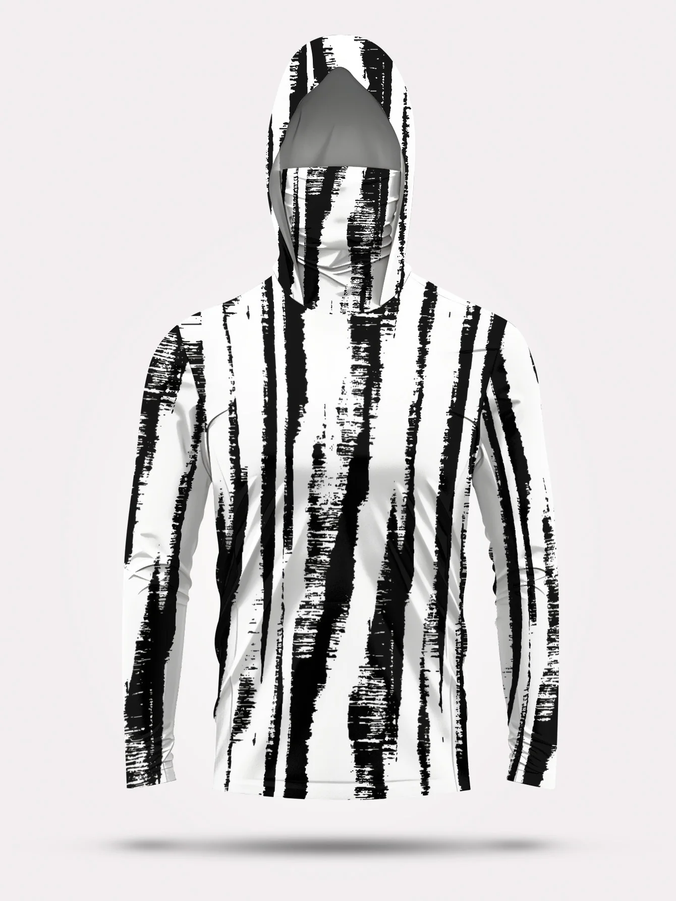 Men Black‑White Stripe Fishing - Fishing Hoodie review and price