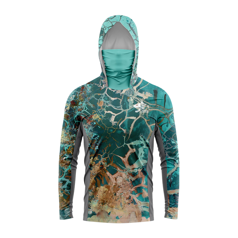 UPF50+ Hooded Fishing Shirt Bu - Fishing Hoodie review and price