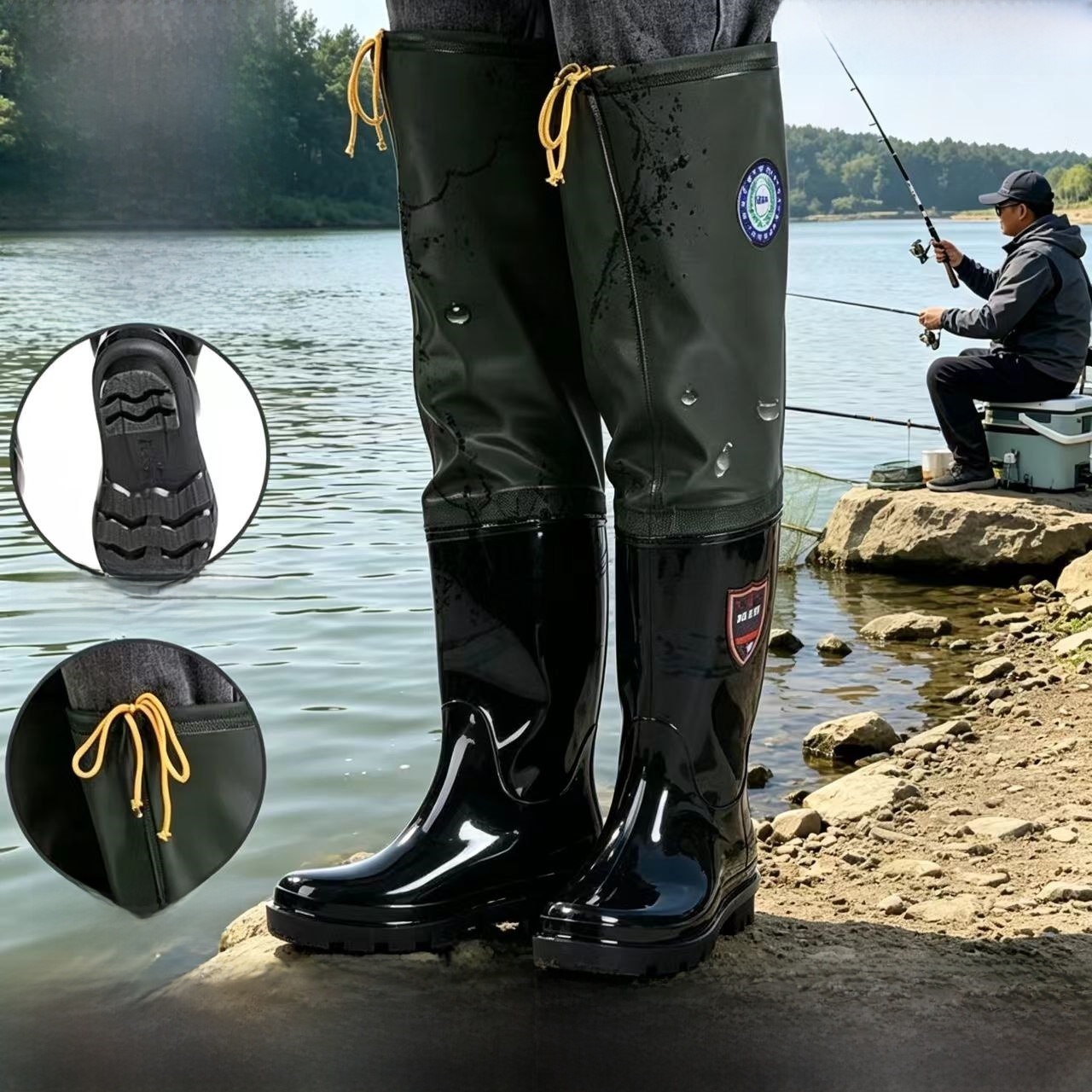 Thickened Over-Knee Rain Boots - Fishing Boots review and price