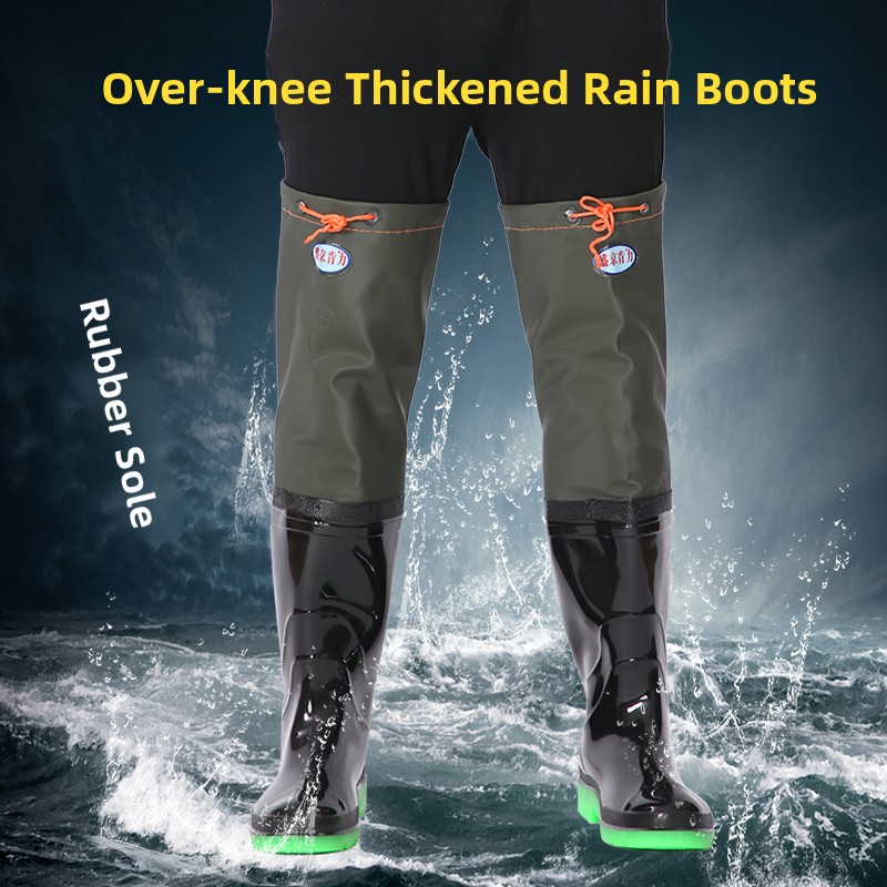 Thickened Over-Knee Rain Boots - Fishing Boots review and price